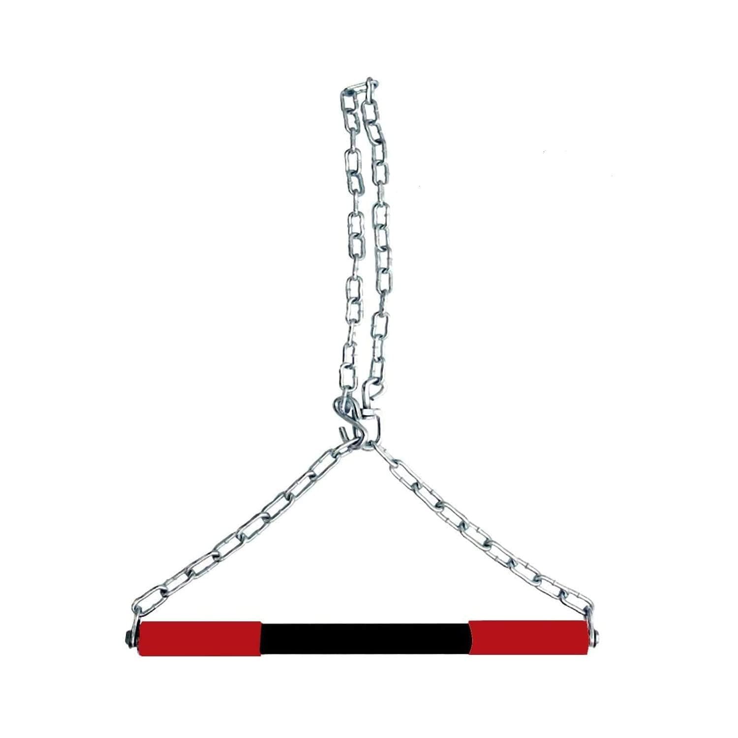 Hanging Pull-Up Bar with Adjustable Chain, Anti-Slip Foam Grip | 6MM Chrome Chain, 9MM S-Hook, Upper Body Workout, Unbreakable Rod, Height Adjustable-image-20