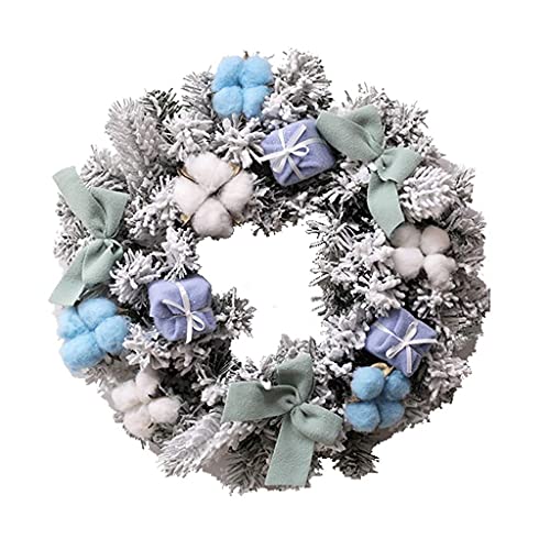 Couronne de Noël artificielle eucalyptus 20" grand volume pour porte extérieure