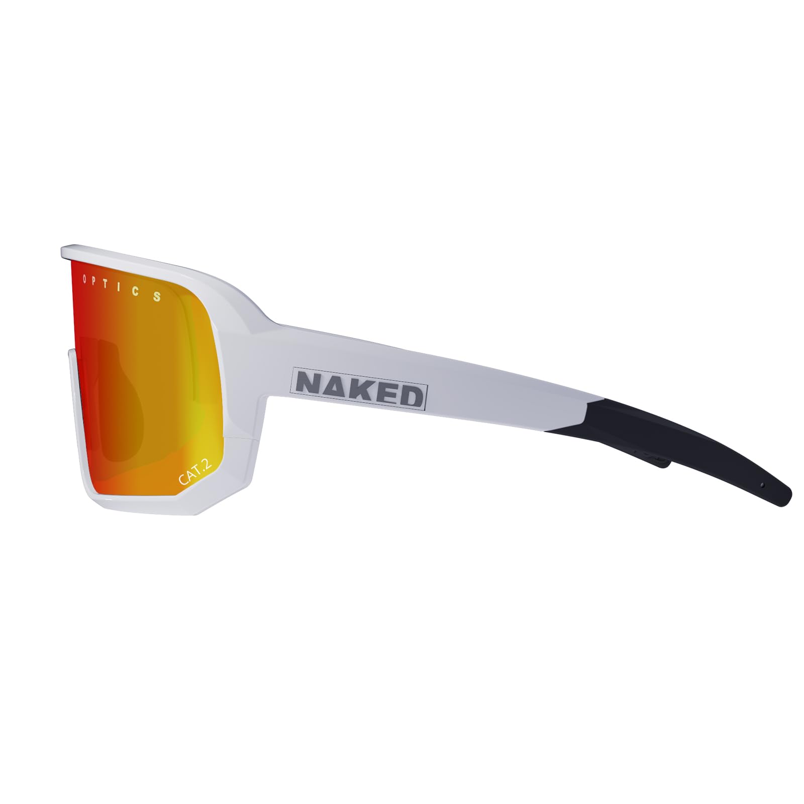 NAKED Optics Gafas Running Mujer & Hombre VOLT – Gafas Sol Deportivas con montura robusta TR-90 – Anteojos antideslizante con protección UV 400 y lentes intercambiables
