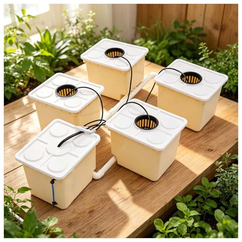 GROZY Dutch Bucket Hydroponic Growing System (4 Buckets)