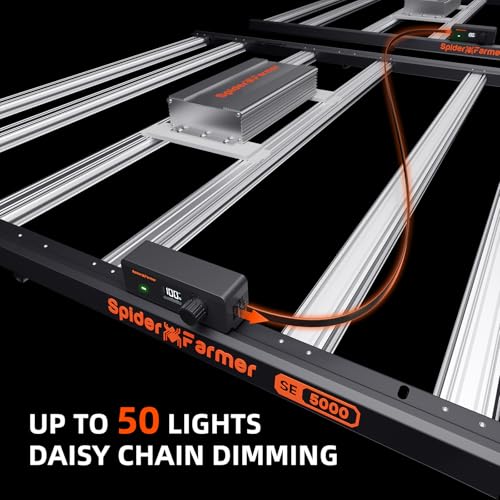 Spider Farmer SE5000 480W Led Grow Light Samsung Lm301H Evo Diodes Full Spectrum Dimmable Daisy Chain Bar Style Growing Lamp For Indoor Plants 4X4Ft Coverage thumb #7