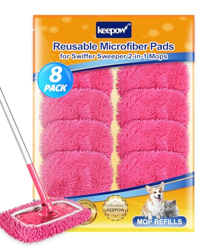 KEEPOW 8 Unidades de mopas húmedas, para paños de Suelo Reutilizables
