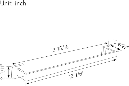 Miniatura 9 de BANOLUX - Toallero individual de 22 pulgadas para baño, toallero para baño, montado en la pared, soporte para toallas de mano de acero inoxidable