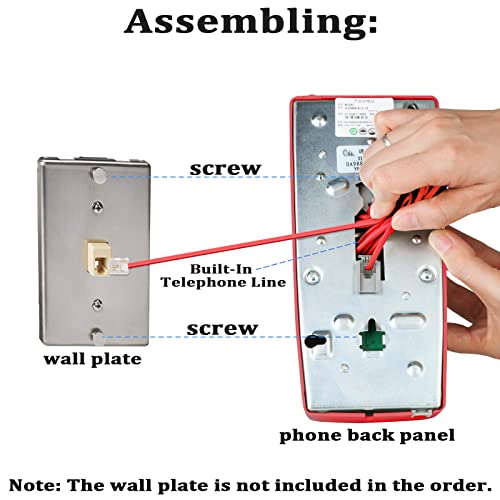 Retro Wall Phones For Landline With Mechanical Ringing Classic Corded Telephone Wall Mounted With Indicator Waterproof Old Style Phone For Home Hotel And Office #TOP6