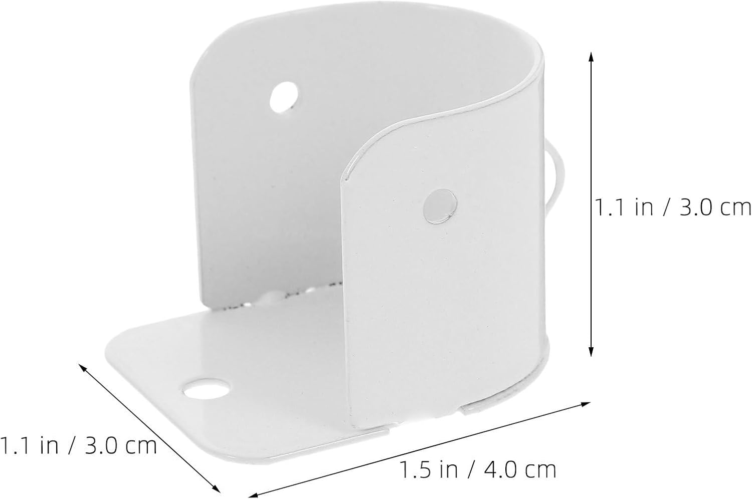 Ciieeo 8pcs Heavy Duty Iron Closet Rod Holder Brackets with Screw-on Mounts Round Tubes, Wear Resistant and Easy Installation, for Window and Closet Rod Installation Projects