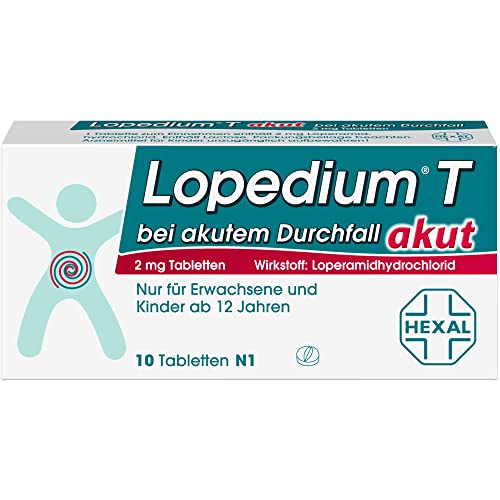 LOPEDIUM T akut bei akutem Durchfall Tabletten 10 St Tabletten