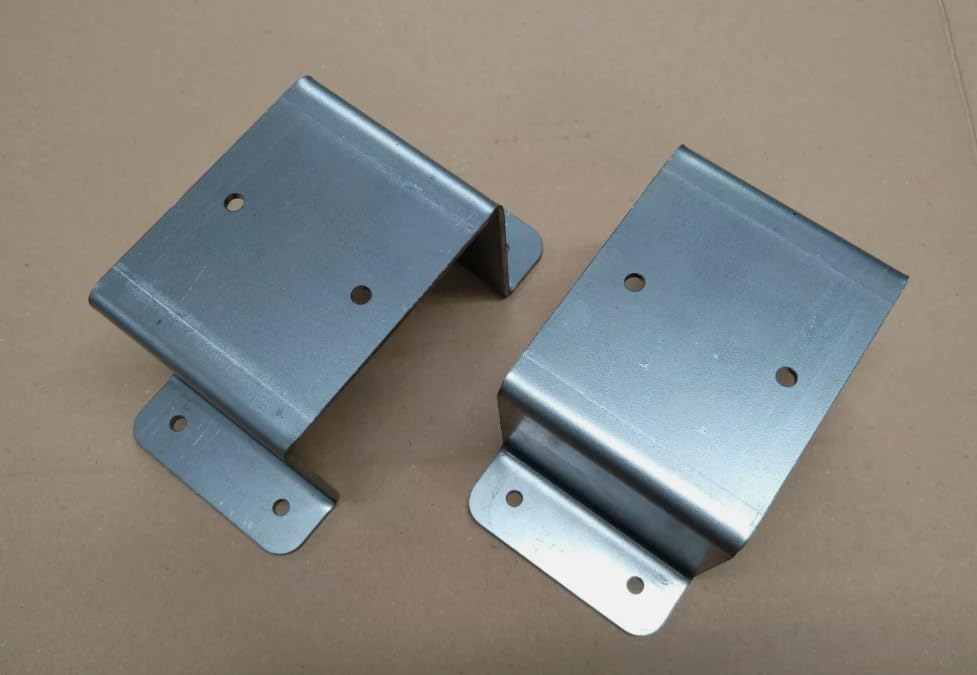 Fence Post to Flat Wall Fixing 3"x3" 75 95 100 mm Wall Band Wooden Panel Timber (Steel, Inside 95MMX95MM)