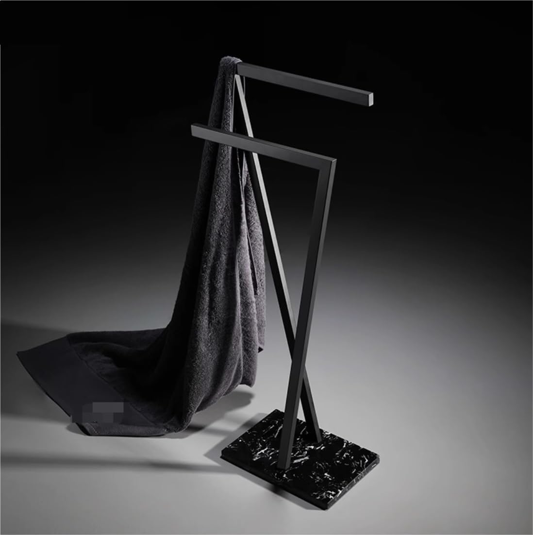 Toallero Toallero Independiente De 2 Niveles con Soporte Toalla Base Mármol para Baño, Acero Inoxidable 304 Independiente