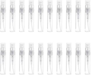 Lurrose Travel Toiletries Containers 60pcs 3ml Mini Plastic Spray Bottles Clear Empty Mist Refillable Empty Bottles for Cleaning Perfume Essential Oils Travel Travel Skincare Containers