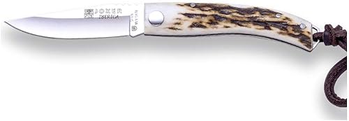 Miniatura 3 de Joker Sports Cuchillo plegable ibérico NF138, hoja 2.7 pulgadas. MOVA, mango de cuerno de búfalo, con cerradura, incluye funda, herramienta de