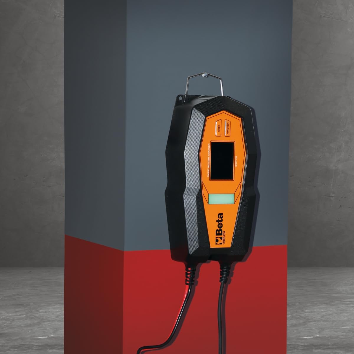 BETA 1498H/25A – Caricabatterie Elettronico 12-24V Multifunzione per Batterie al Piombo e al Litio, con Display LCD e Protezioni di Sicurezza, Corrente di carica 6-24A