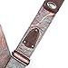 WELAIYOOUQ Guitar Strap, Stylish Adjustable Guitar Straps for Acoustic/Bass/Electric Guitar, Double Vegetable Tanned Cowhide on End, Guitar Player's Gift, Can Hold Guitar Pick, Red gold powder texture