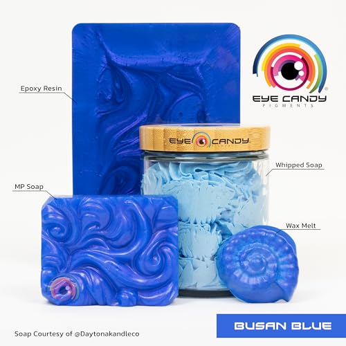 Eye Candy Premium Mica Powder Pigment “Busan Blue” (50g) Multipurpose DIY Arts and Crafts Additive | Woodworking, Epoxy, Resin, Natural Bath Bombs, Paint, Soap, Nail Polish, Lip Balm (Busan Blue, 50G) - Thumbnail 3