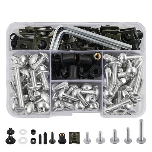 Kit completo de tornillos para parabrisas de moto para restaurar paneles sueltos 4