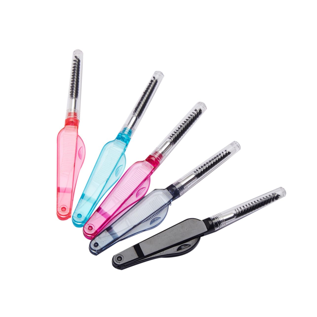 HAPINARY 10pcs Eyebrow Brush Lash Comb Set Makeup Brow Combs for Women Men Professional Portable Folding Eyelash Brush