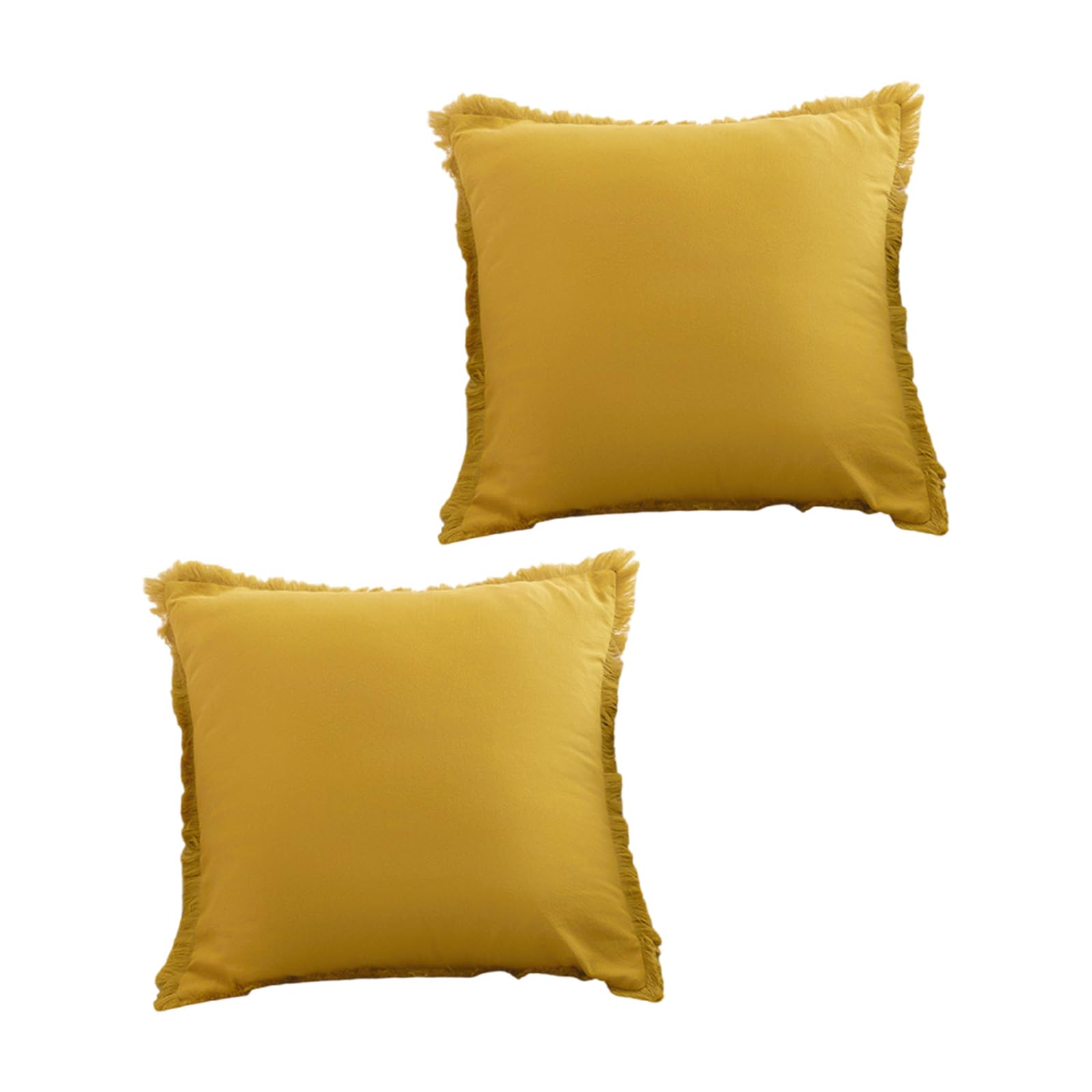 LiRRvb Textured Velvets Pillow Shams Bohemians Tassels Accent Couch Bedroom Decoration Square Pillowcase 18x18inch Velvets Throw Pillow Covers with Tassels