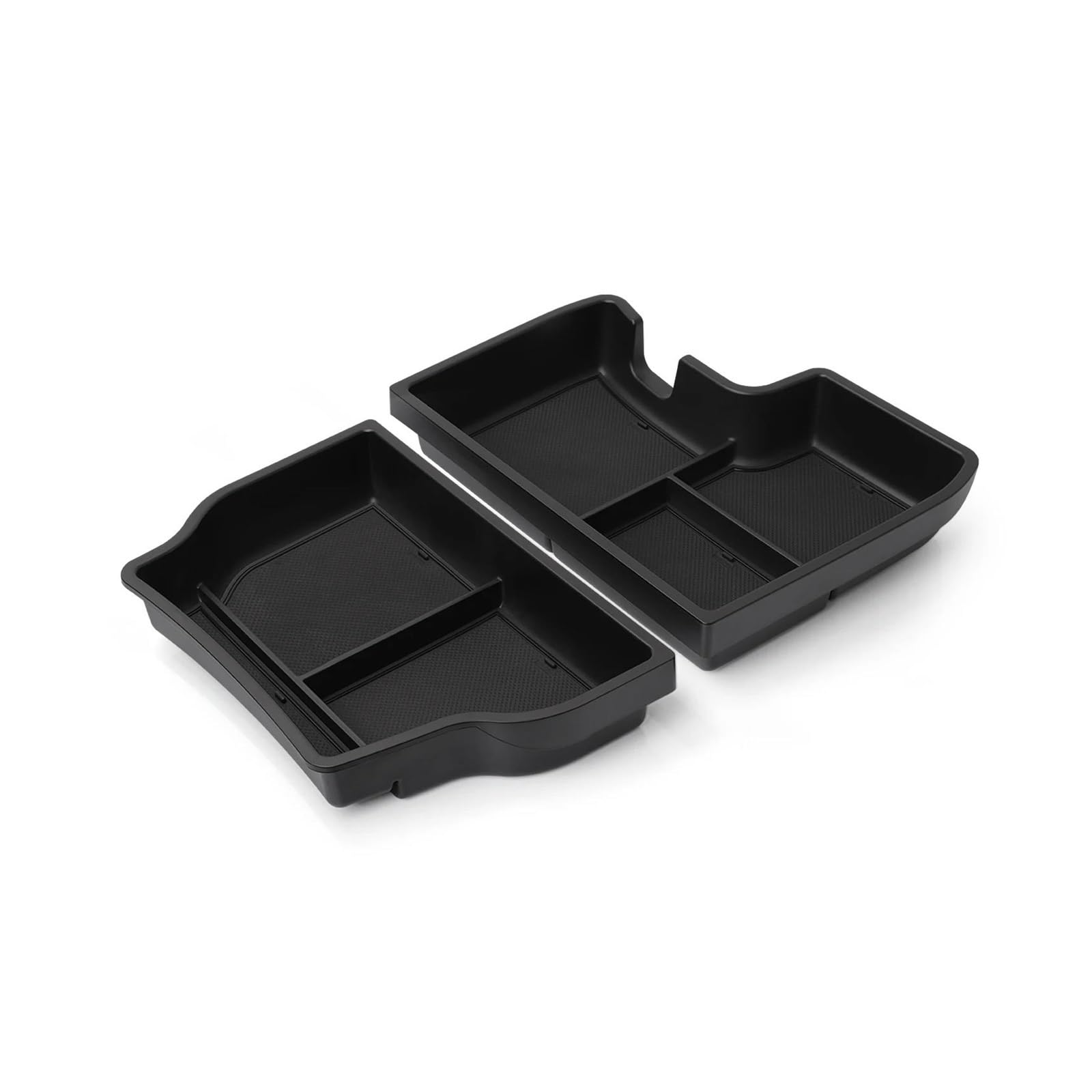 AHRPKAMERD Centre Console Organiser Tray For Sienna 2021-2025 Center Console Lower Storage Box Car Tray TPE Organizers Tidying Black Armrest Storage Box