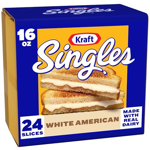 Kraft Singles White American Slices, 24 ct Pack