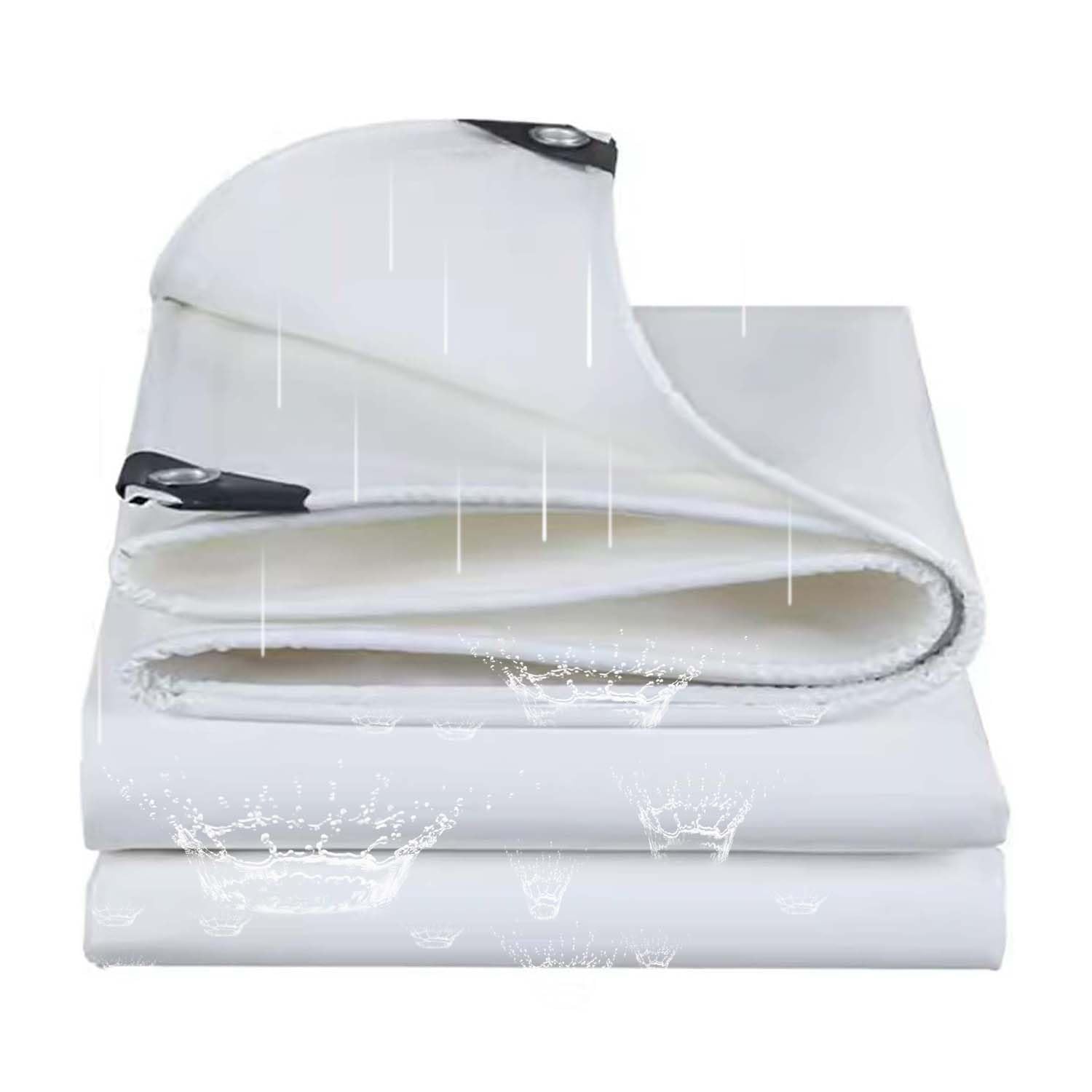 Ffsaacol 1 Tarpaulin Waterproof Heavy Duty, Large Tarp Uv Resistant, Double- Sided Waterproof, Outdoor Tarp With Grommets, Reinforced Corner, For Car, Roof, Boat 9.7X26.2ft/6X8m