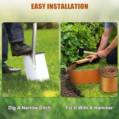 Meyoppm 717717543620 Steel Garden Edging 5.5 Inch X 32.8' thumb #5
