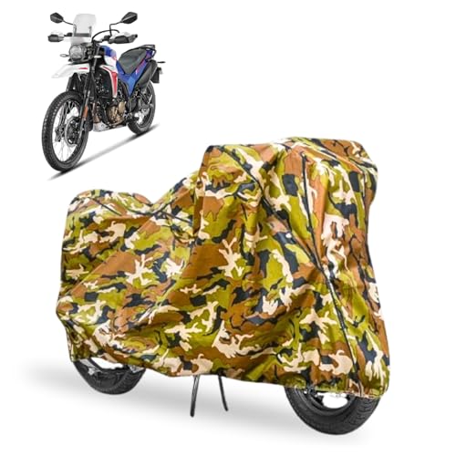 Image of Waterproof Bike Cover Compatible with Hero Xpulse 210 All Weather, UV Heat Resistant, Dustproof, Triple Stitched, Windproof Elastic Bottom