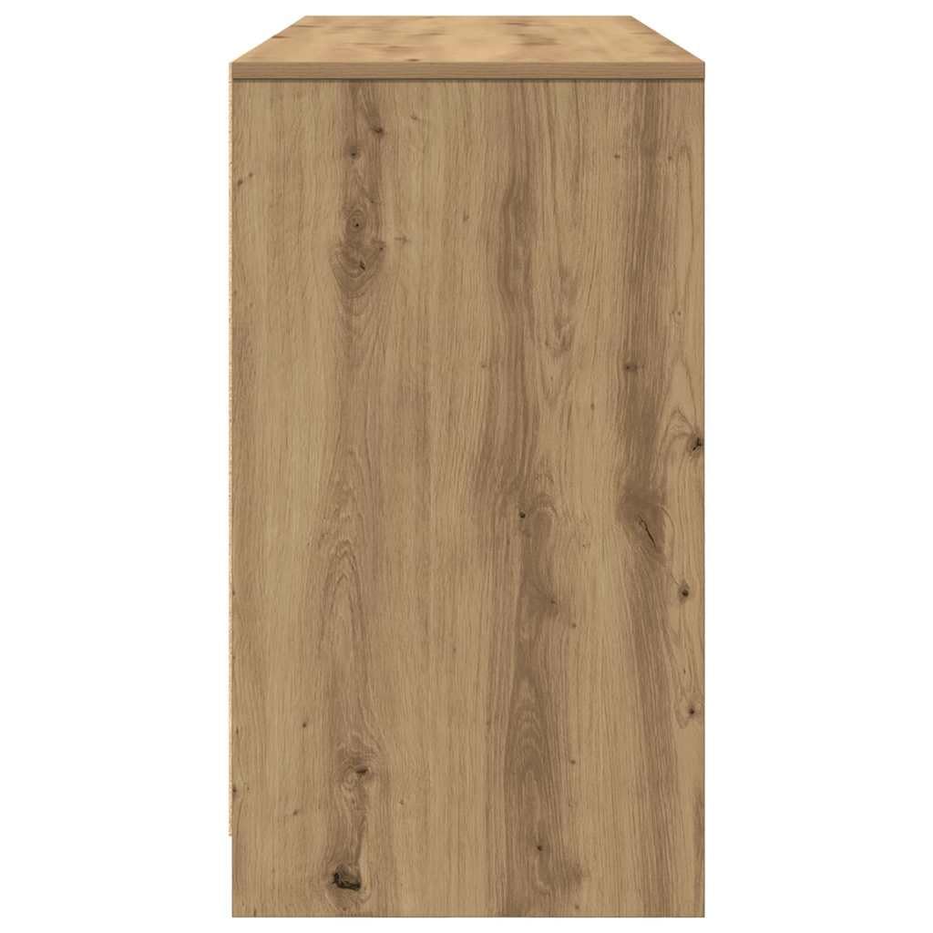 Schreibtisch Artisan-Eiche aus Holzwerkstoff 120x42x76 cm mit Stauraum und Schublade, ergonomisch für Homeoffice, Arbeitszimmer, Gaming und PC, platzsparend für Jugend und Schüler