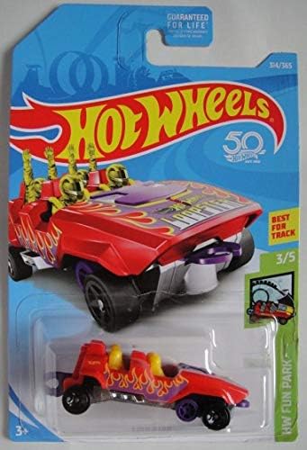 Hot Wheels Fun Park 3/5, RED/Yellow Hands Down LOOPSTER 314/365 50TH Anniversary Card