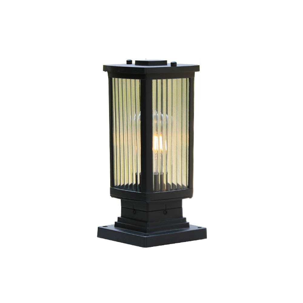 QUSYZD Outdoor Wall Lamp E27 Waterproof IP56 Retro Garden Post Lights Simple Outdoor Courtyard Villa Gate Pillar Lamp European Garden Streetlight Porch Decor Gate Column,