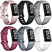 Oumida 6 Pack Kompatibel für Fitbit Charge 3 Armband/Fitbit Charge 4 Armband, Klassisch Sport Verstellbares Ersatzarmband für Fitbit Charge 4 / Fitbit Charge 3 (C, L)