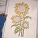 8.5x11 Sunflower Silkscreen Stencil, DIY Reusable Mesh Adhesive Stencils for Painting on Wood, Chalkboard, Fabric, DIY Template for Crafts and Art