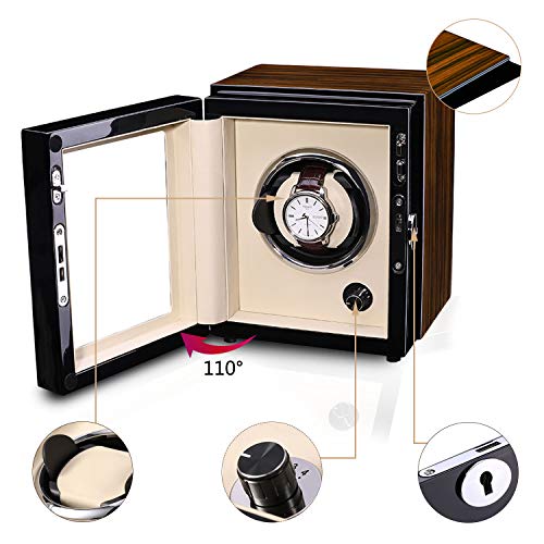 image for Watch Winder,Mineesi Single Watch Winder for Rolex with Japanese Mabuc