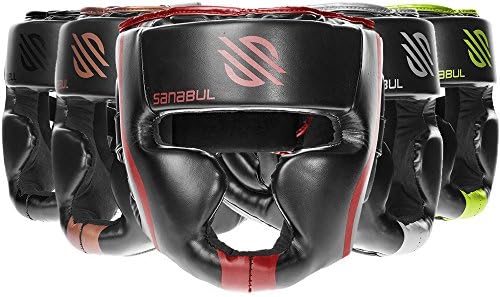 Sanabul Essential MMA Boxing Kickboxing Head Gear (Red, S/M)