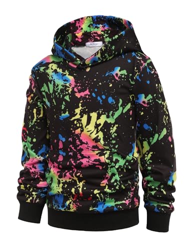Image of Arshiner Unisex Kids Soft Pullover Hooded Sweatshirt with Pocket Basic Hoodies Sportswear Age 4-13 Years