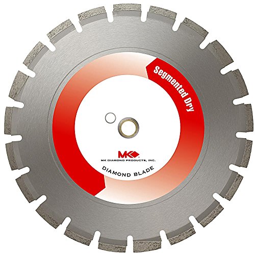 MK Diamond 150618 MK-465D 14-Inch Dry Cutting Segmented Diamond Saw Blade with 1-Inch Arbor for Asphalt and Green Concrete