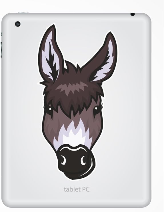 2 x 15cm/150mm Donkey Vinyl Stickers Travel Luggage #7379