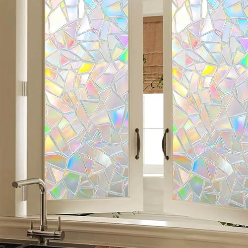 Película para ventana vidrio vitral 17.7x39.3 pulgadas colorida miniatura 1
