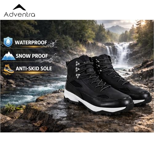 Image of Men Waterproof Trekking Shoes | Mid-High Ankle | Removable Cushion Insole | 4mm Lug Sole | All Weather, Uneven Terrain & Light Rain Hikes | ET1105