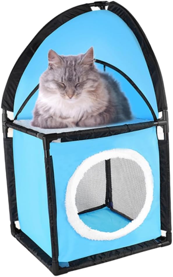 Cat Tree Furniture with Tunnel Design Scratch Resistant Indoor Cat House Premium Safe Material Kitten Play and Rest Station
