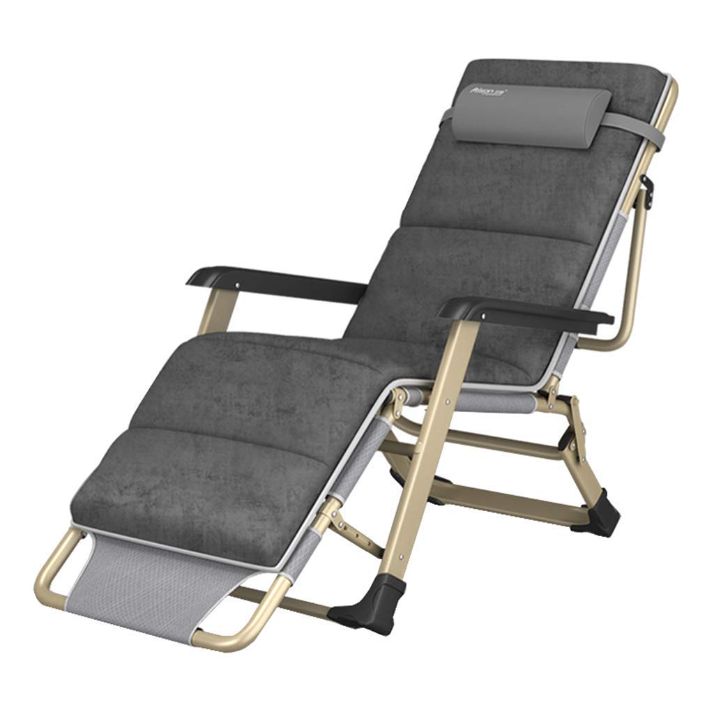 Chaise longue zero gravity inclinable pour soulager le dos gris