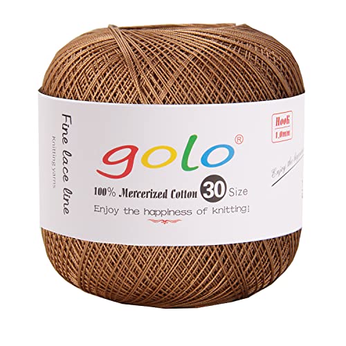 Image of golo Crochet Thread Size 30 Yarn for Hand Crocheting Brass Yarn 615