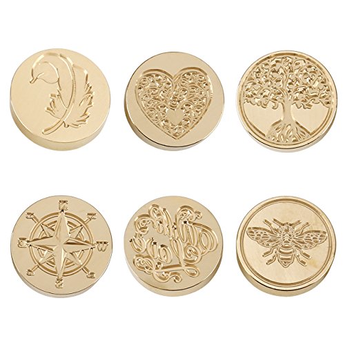 Wax Seal Stamp Set, Mornajina 6 Pcs Sealing Wax Stamps+1 Wooden Handle With Gift Box For Wedding Custom Invitations Letters Envelopes (With Love) #TOP3