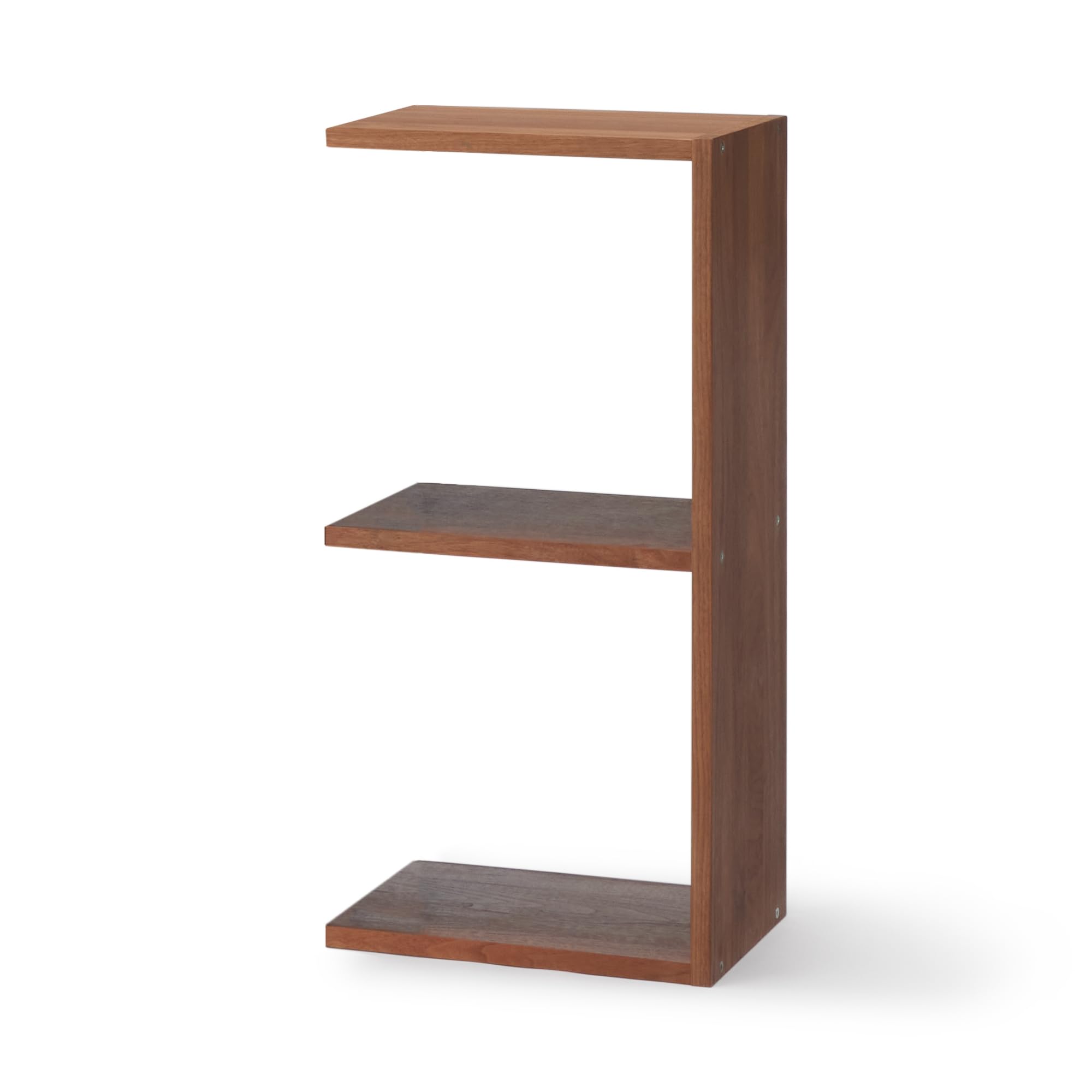無印良品/MUJI スタッキングシェルフワイド/スタッキングシェルフ ウォールナット材 2点セット 収納   中古家具 店頭引取歓迎 R6144) スタッキングシェルフセット・5段×2列・ウォールナット材 | 無印良品