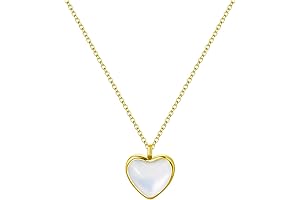 Dainty Heart Necklace with Shimmering Moonstone