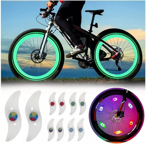 Image of Cycle Wheel Lights Spoke Lights with Batteries Include, Sensor for Car, Motorcycles, Bike & Cycle,Kid Cycle Light Accessories for Boy Girl with 3 Lighting Modes, Led Light for Gear Cycle (2)