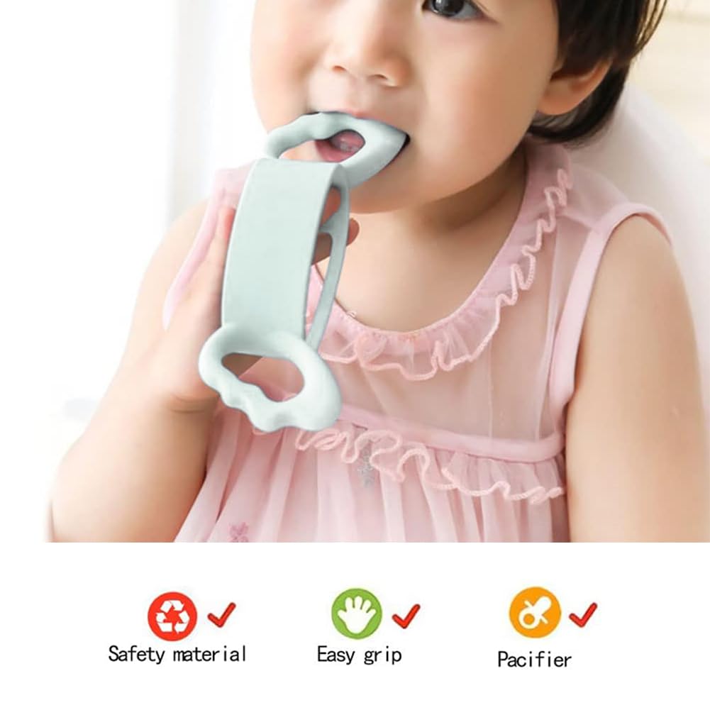 Impugnatura per Biberon, Manico Per Biberon Silicone, Maniglia per Biberon in Silicone, Manici per Biberon a Collo Largo, Biberon in Silicone per Bambini, Facile Installazione Manici Per Biberon,2PCS