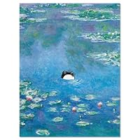 Amazon.co.jp: MINI ZOZI 黒猫の絵 モネ ヴィンテージ 有名なアート