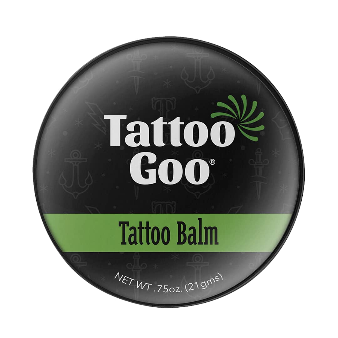Tattoo Goo Original Aftercare Balm 21 g, Deep‑Moisture Natural Tattoo Aftercare & Colour Retention with Beeswax, Cocoa Butter & Vitamin E – Prevents Scabbing, Speeds Healing & Brightens Ink