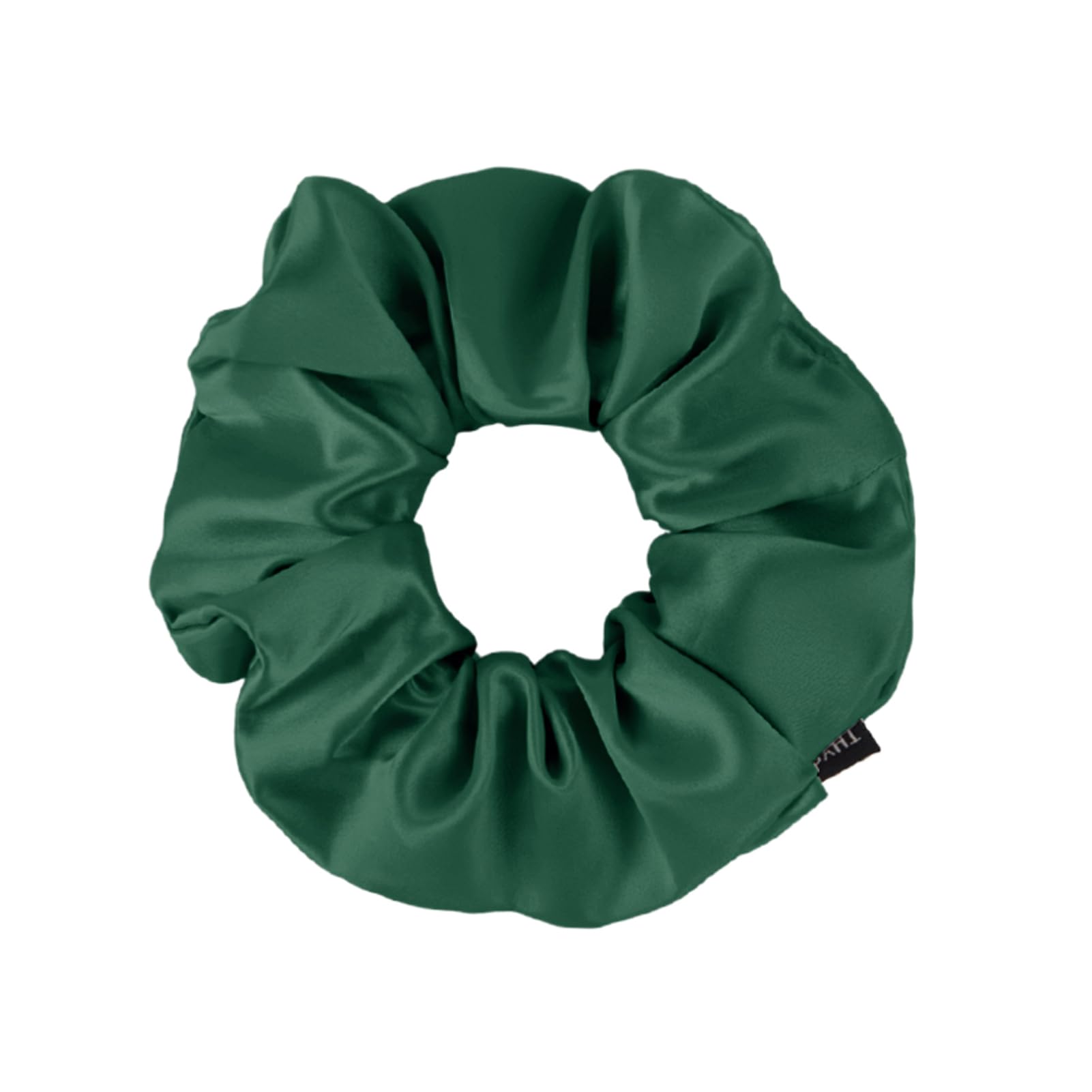 THXSILK Hair Silk Scrunchie for Women, Emerald Green, 1 x Silk Scrunchy, Free Size For All, Natural Materials, Occasions, Fashionable Cute Ring Ties Scrunchies, Suitable for Thick Hair