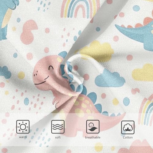 Cute Pastel Dino Toddler Girl Undies, Cotton Underwear Girls, 2T–8 Years3