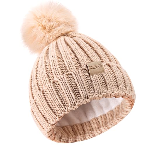 Tontuland Kinder Winter Warm Pompom Hut Fleece gefüttert...